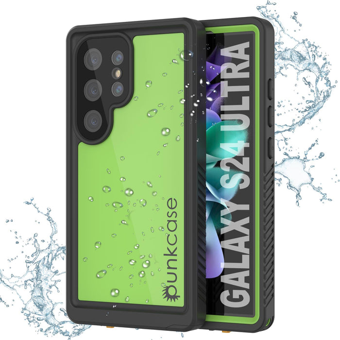 Galaxy S25 Ultra Waterproof Case PunkCase StudStar Light Green Thin 6.6ft Underwater IP68 ShockProof