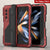 Galaxy Z Fold4 Metal Case, Heavy Duty Military Grade Armor Cover Full Body Hard [Red]