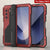 Galaxy Z Fold6 Metal Case, Heavy Duty Military Grade Armor Cover Full Body Hard [Red]