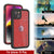 iPhone 16 Plus Waterproof IP68 Case, Punkcase [Red] [StudStar Series] [Slim Fit]