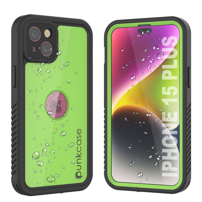 iPhone 16 Plus Waterproof IP68 Case, Punkcase [Light green] [StudStar Series] [Slim Fit] [Dirtproof]