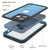 iPhone 16 Pro Max Waterproof IP68 Case, Punkcase [Light blue] [StudStar Series] [Slim Fit] [Dirtproof]