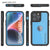 iPhone 16 Pro Max Waterproof IP68 Case, Punkcase [Light blue] [StudStar Series] [Slim Fit] [Dirtproof]