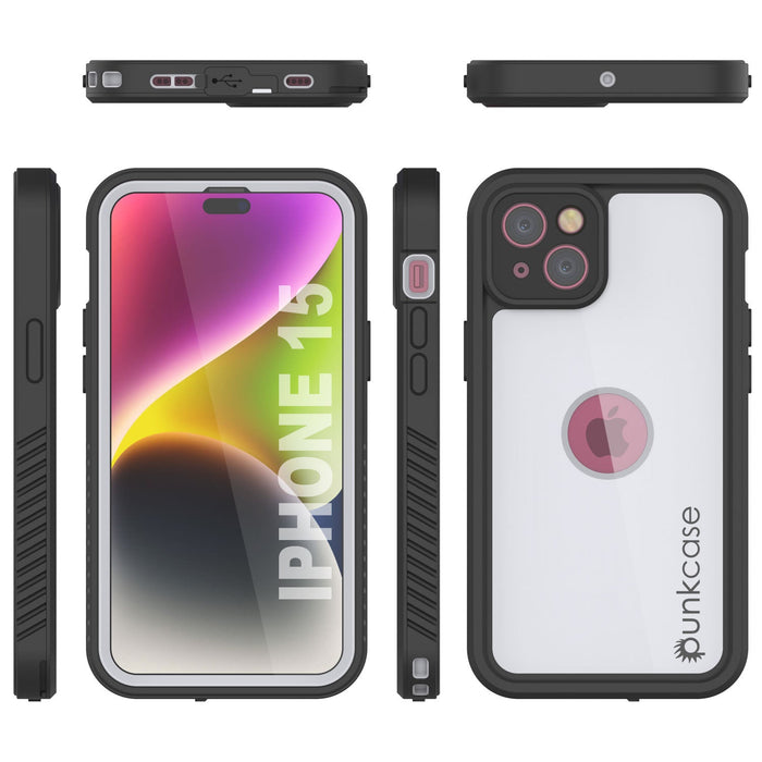 iPhone 16 Waterproof IP68 Case, Punkcase [White] [StudStar Series] [Slim Fit] [Dirtproof]