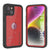 iPhone 16 Waterproof IP68 Case, Punkcase [Red] [StudStar Series] [Slim Fit]