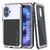 iPhone 16 Metal Case, Heavy Duty Military Grade Armor Cover [shock proof] Full Body Hard [White]