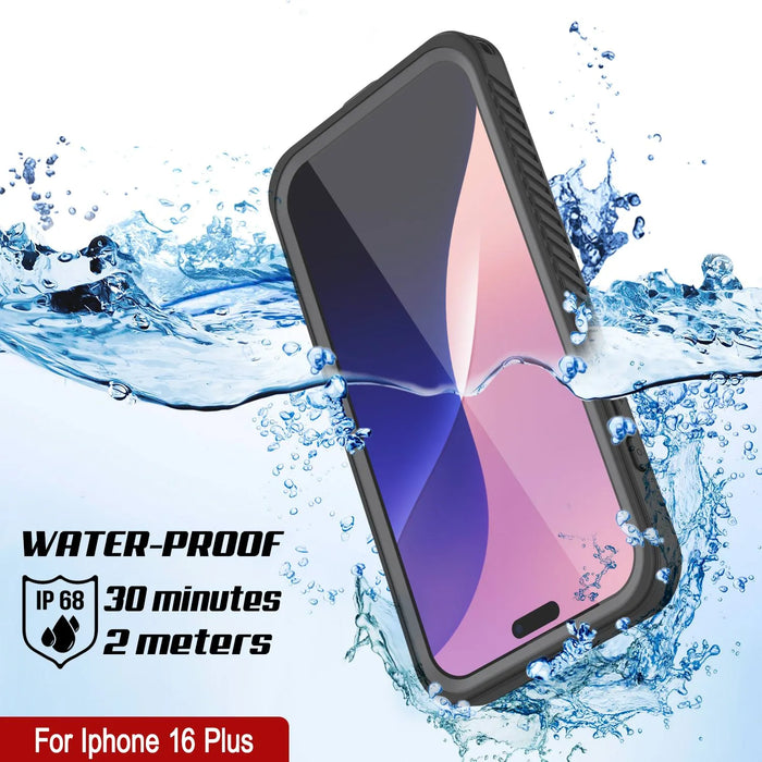 iPhone 16 Plus Waterproof Case, Punkcase [Extreme Mag Series] Armor Cover W/ Built In Screen Protector [Grey]