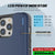 iPhone 16 Pro Max Battery Case, PunkJuice 8000mAH Fast Charging MagSafe Power Bank W/ Screen Protector | [Navy Blue]