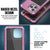 iPhone 16 Pro Max Metal Case, Heavy Duty Military Grade Armor Cover [shock proof] Full Body Hard [Pink]