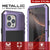 iPhone 16 Pro Max Metal Case, Heavy Duty Military Grade Armor Cover [shock proof] Full Body Hard [Purple]