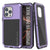 iPhone 16 Pro Max Metal Case, Heavy Duty Military Grade Armor Cover [shock proof] Full Body Hard [Purple]