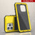 iPhone 16 Pro Metal Case, Heavy Duty Military Grade Armor Cover [shock proof] Full Body Hard [Yellow]