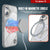 Punkcase iPhone 16 Magnetic Wireless Charging Case [ClearMag Series][Silver]