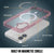 Punkcase iPhone 16 Magnetic Wireless Charging Case [ClearMag Series][Rose]