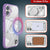 Punkcase iPhone 16 Plus Magnetic Wireless Charging Case [ClearMag Series][Purple]