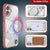 Punkcase iPhone 16 Plus Magnetic Wireless Charging Case [ClearMag Series][Red]