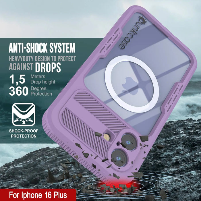 iPhone 16 Plus Waterproof Case [Alpine 2.0 Series] [Slim Fit] [IP68 Certified] [Shockproof] [Lilac]