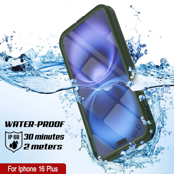 iPhone 16 Plus Waterproof Case [Alpine 2.0 Series] [Slim Fit] [IP68 Certified] [Shockproof] [Light Green]