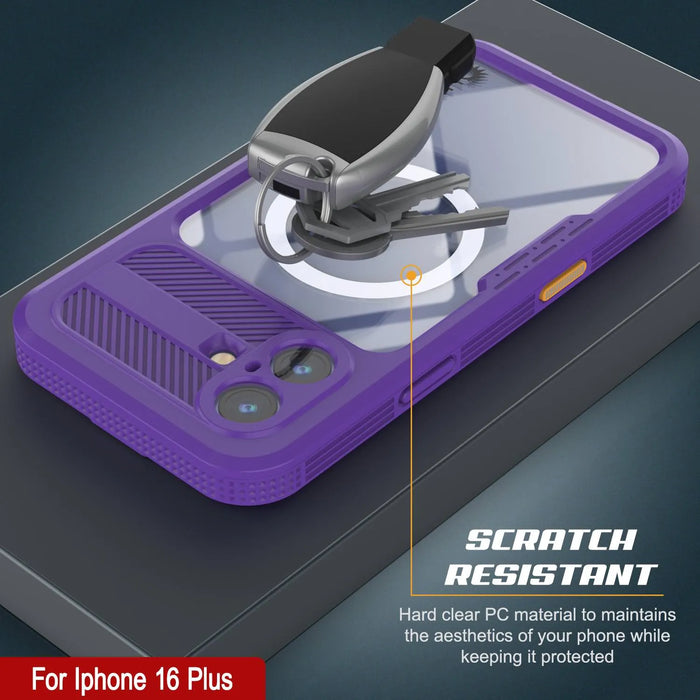 iPhone 16 Plus Waterproof Case [Alpine 2.0 Series] [Slim Fit] [IP68 Certified] [Shockproof] [Purple]