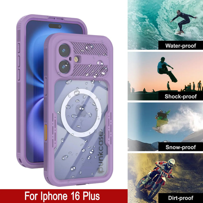 iPhone 16 Plus Waterproof Case [Alpine 2.0 Series] [Slim Fit] [IP68 Certified] [Shockproof] [Lilac]