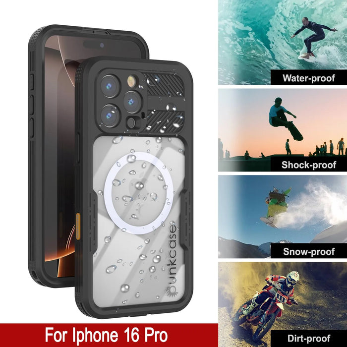 iPhone 16 Pro Waterproof Case [Alpine 2.0 Series] [Slim Fit] [IP68 Certified] [Shockproof] [Black]