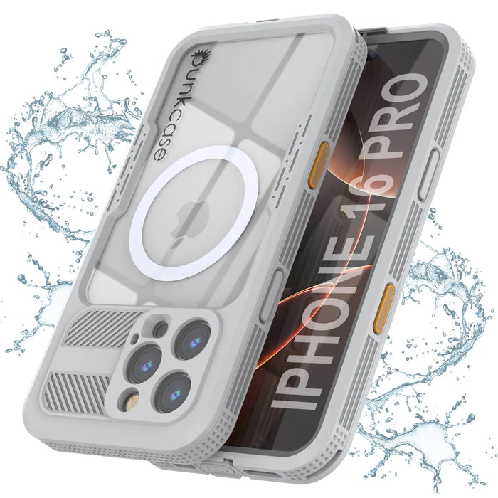 iPhone 16 Pro Waterproof Case [Alpine 2.0 Series] [Slim Fit] [IP68 Certified] [Shockproof] [White]