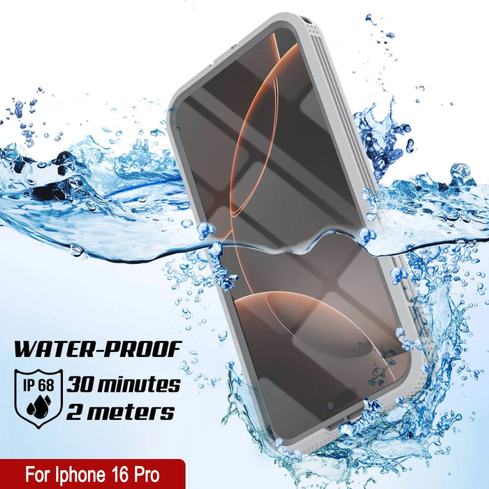 iPhone 16 Pro Waterproof Case [Alpine 2.0 Series] [Slim Fit] [IP68 Certified] [Shockproof] [White]