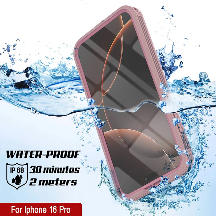 iPhone 16 Pro Waterproof Case [Alpine 2.0 Series] [Slim Fit] [IP68 Certified] [Shockproof] [Pink]