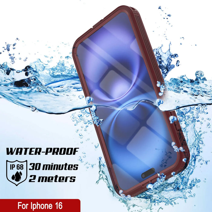 iPhone 16 Waterproof Case [Alpine 2.0 Series] [Slim Fit] [IP68 Certified] [Shockproof] [Rose]