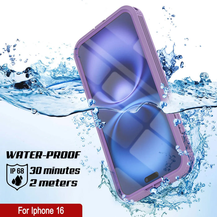 iPhone 16 Waterproof Case [Alpine 2.0 Series] [Slim Fit] [IP68 Certified] [Shockproof] [Lilac]