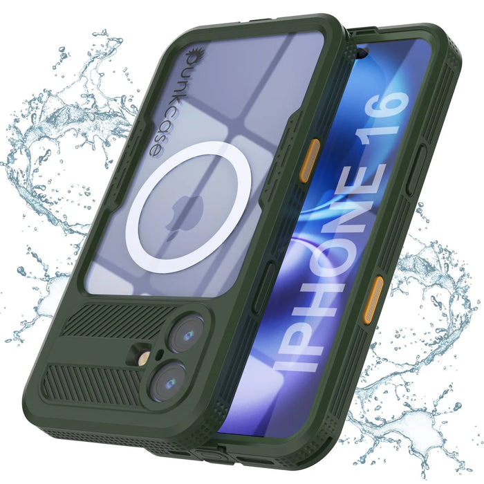 iPhone 16 Waterproof Case [Alpine 2.0 Series] [Slim Fit] [IP68 Certified] [Shockproof] [Light Green]