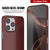 Punkcase iPhone 16 Pro Carbon Fiber Case [AramidShield Series] Ultra Slim & Light Kevlar [Red]