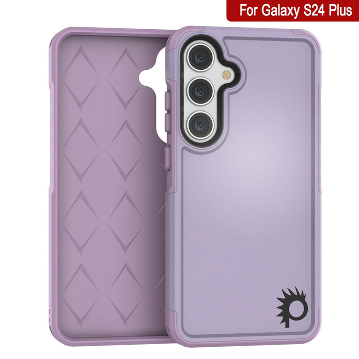 PunkCase Galaxy S25+ Plus Case, [Spartan 2.0 Series] Clear Rugged Heavy Duty Cover [Lilac]