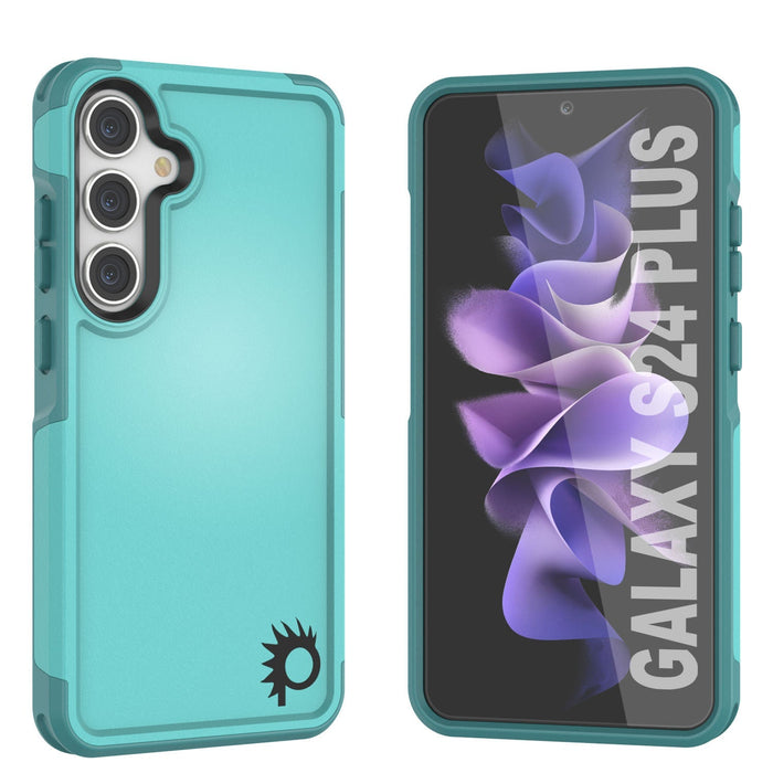 PunkCase Galaxy S25+ Plus Case, [Spartan 2.0 Series] Clear Rugged Heavy Duty Cover [Light Blue]