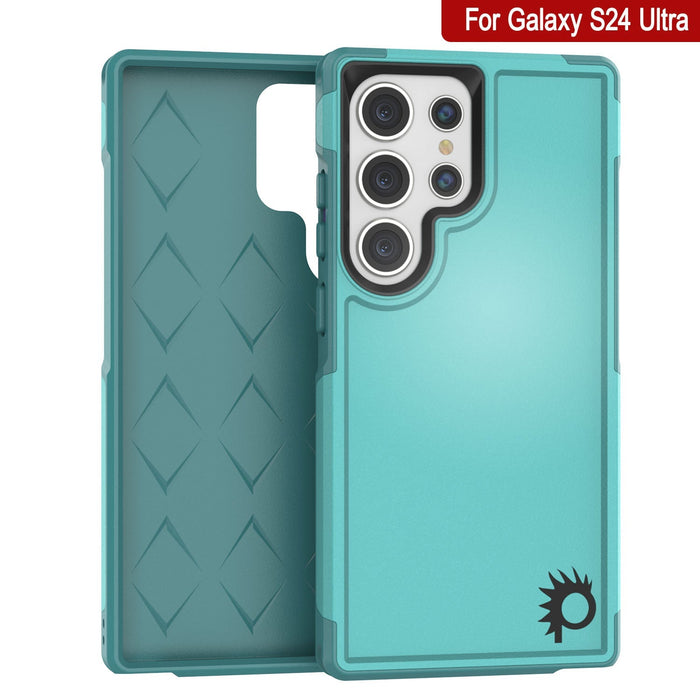 PunkCase Galaxy S25 Ultra Case, [Spartan 2.0 Series] Clear Rugged Heavy Duty Cover [Light Blue]