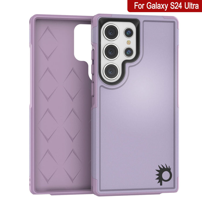 PunkCase Galaxy S25 Ultra Case, [Spartan 2.0 Series] Clear Rugged Heavy Duty Cover [Lilac]