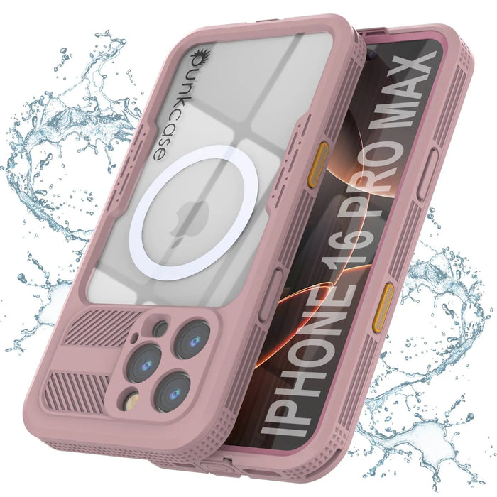 iPhone 16 Pro Max Waterproof Case [Alpine 2.0 Series] [Slim Fit] [IP68 Certified] [Shockproof] [Pink]