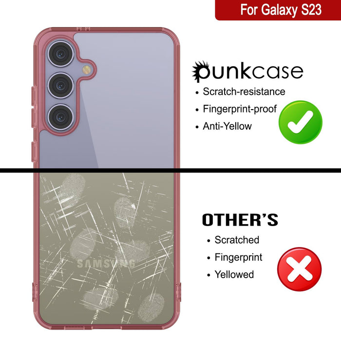 Galaxy S25 Case [Clear Acrylic Series] [Non-Slip] For Galaxy S25 [Red]