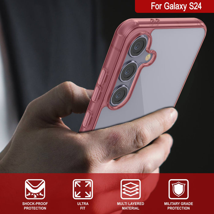 Galaxy S25 Case [Clear Acrylic Series] [Non-Slip] For Galaxy S25 [Red]