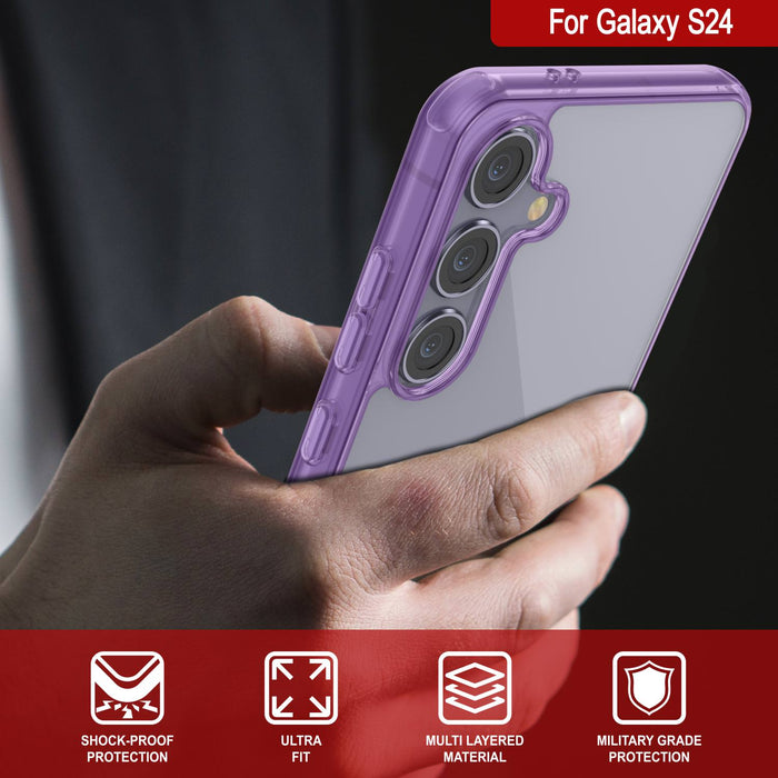 Galaxy S25 Case [Clear Acrylic Series] [Non-Slip] For Galaxy S25 [Purple]