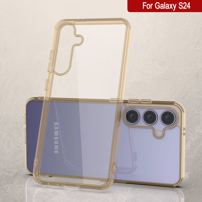 Galaxy S25 Case [Clear Acrylic Series] [Non-Slip] For Galaxy S25 [Orange]