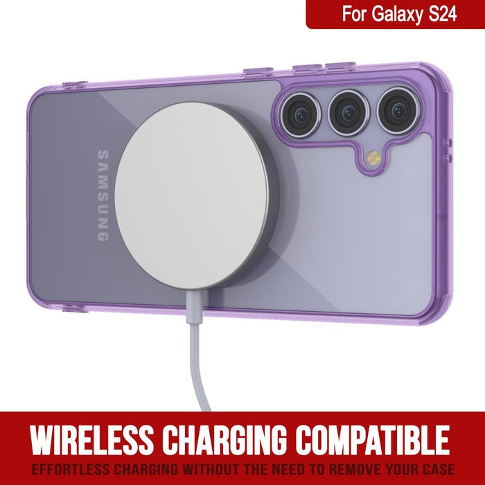 Galaxy S25 Magnetic Wireless Charging Case [Clear Acrylic Series] [Non-Slip] For Galaxy S25 [Purple]