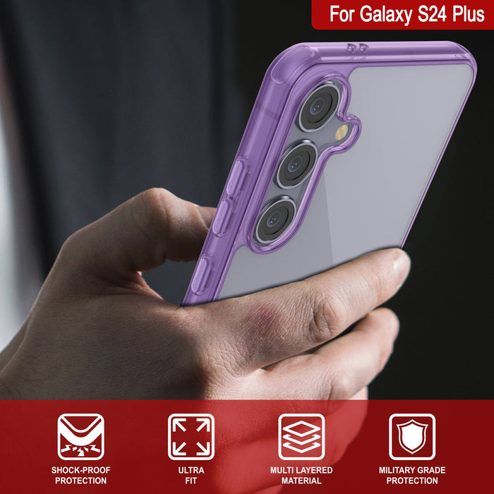 Galaxy S25 Plus Magnetic Wireless Charging Case [Clear Acrylic Series] [Non-Slip] For Galaxy S25 Plus [Purple]