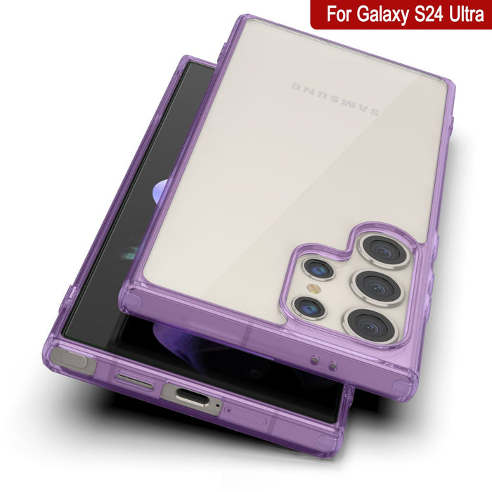 Galaxy S25 Ultra Magnetic Wireless Charging Case [Clear Acrylic Series] [Non-Slip] For Galaxy S25 Ultra [Purple]