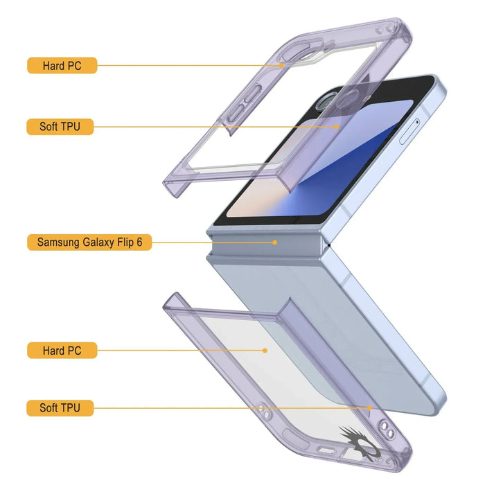 Galaxy Z Flip6 Case [Clear Acrylic Series] [Non-Slip] For Galaxy Z Flip6 [Lilac]