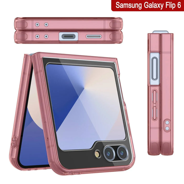 Galaxy Z Flip6 Case [Clear Acrylic Series] [Non-Slip] For Galaxy Z Flip6 [Red]