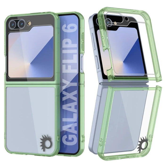 Galaxy Z Flip6 Case [Clear Acrylic Series] [Non-Slip] For Galaxy Z Flip6 [Green]