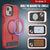 PunkCase iPhone 14 Case, [Spartan X Series] Rugged Heavy Duty Cover W/Kickstand+MagRing [red]