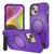 PunkCase iPhone 15 Case, [Spartan X Series] Rugged Heavy Duty Cover W/Kickstand+MagRing [purple]