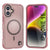 PunkCase iPhone 16 Case, [Spartan 2.0 Series] Clear Rugged Heavy Duty Cover W/Built in Screen Protector [pink]